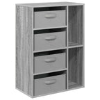 vidaXL Sideboard mit Schubladen Graues Sonoma 60 x 33,5 x 84 cm