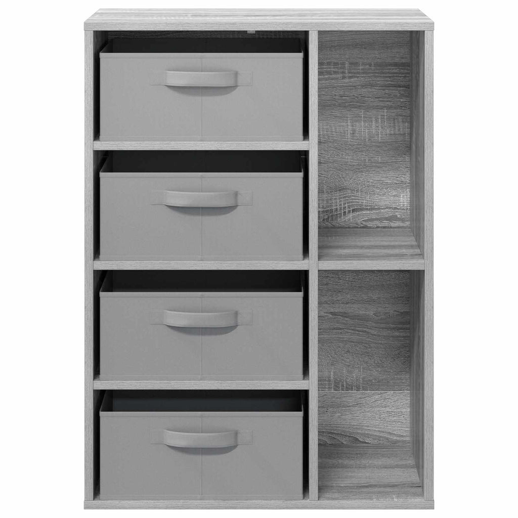 vidaXL Sideboard mit Schubladen Graues Sonoma 60 x 33,5 x 84 cm