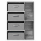 vidaXL Sideboard mit Schubladen Graues Sonoma 60 x 33,5 x 84 cm