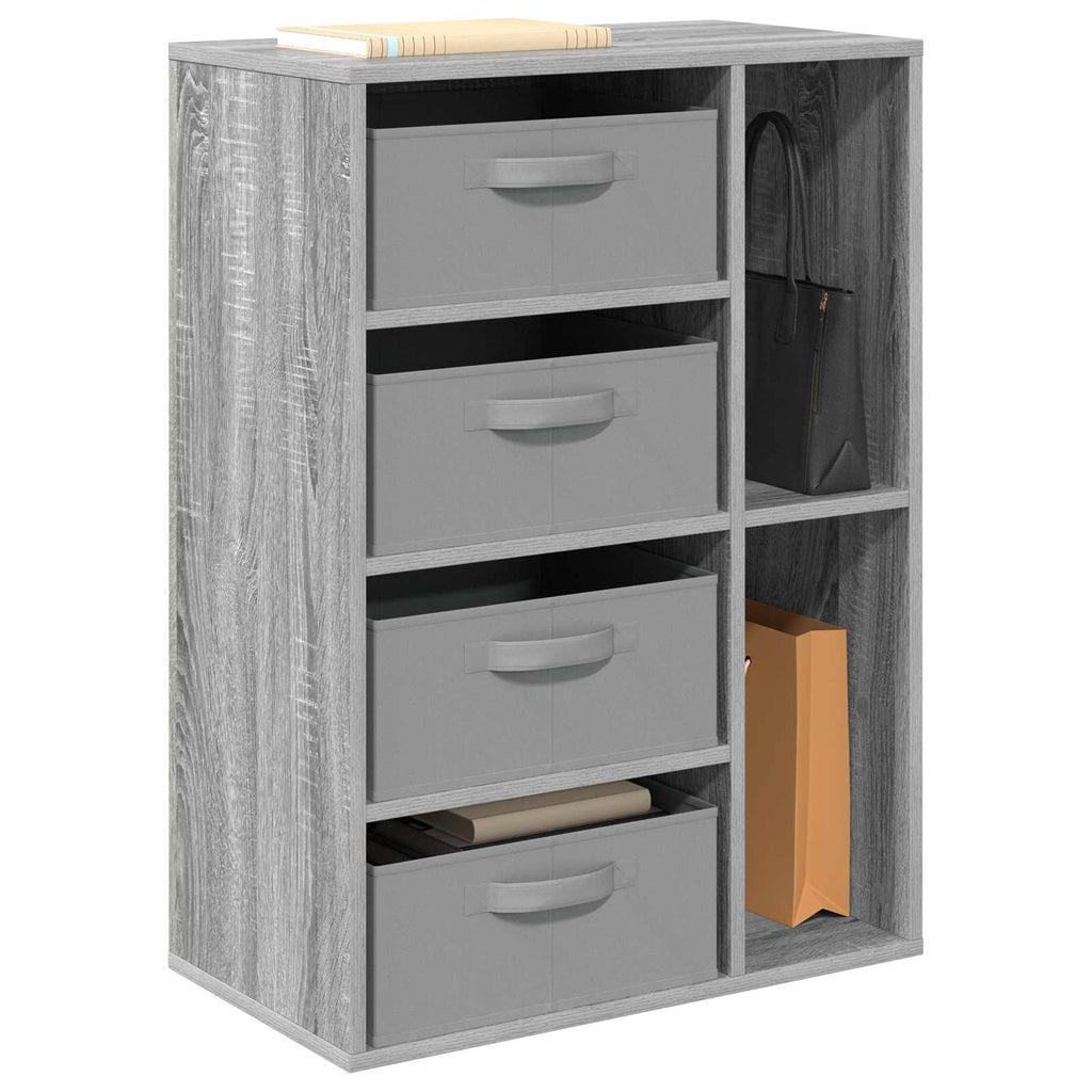 vidaXL Sideboard mit Schubladen Graues Sonoma 60 x 33,5 x 84 cm