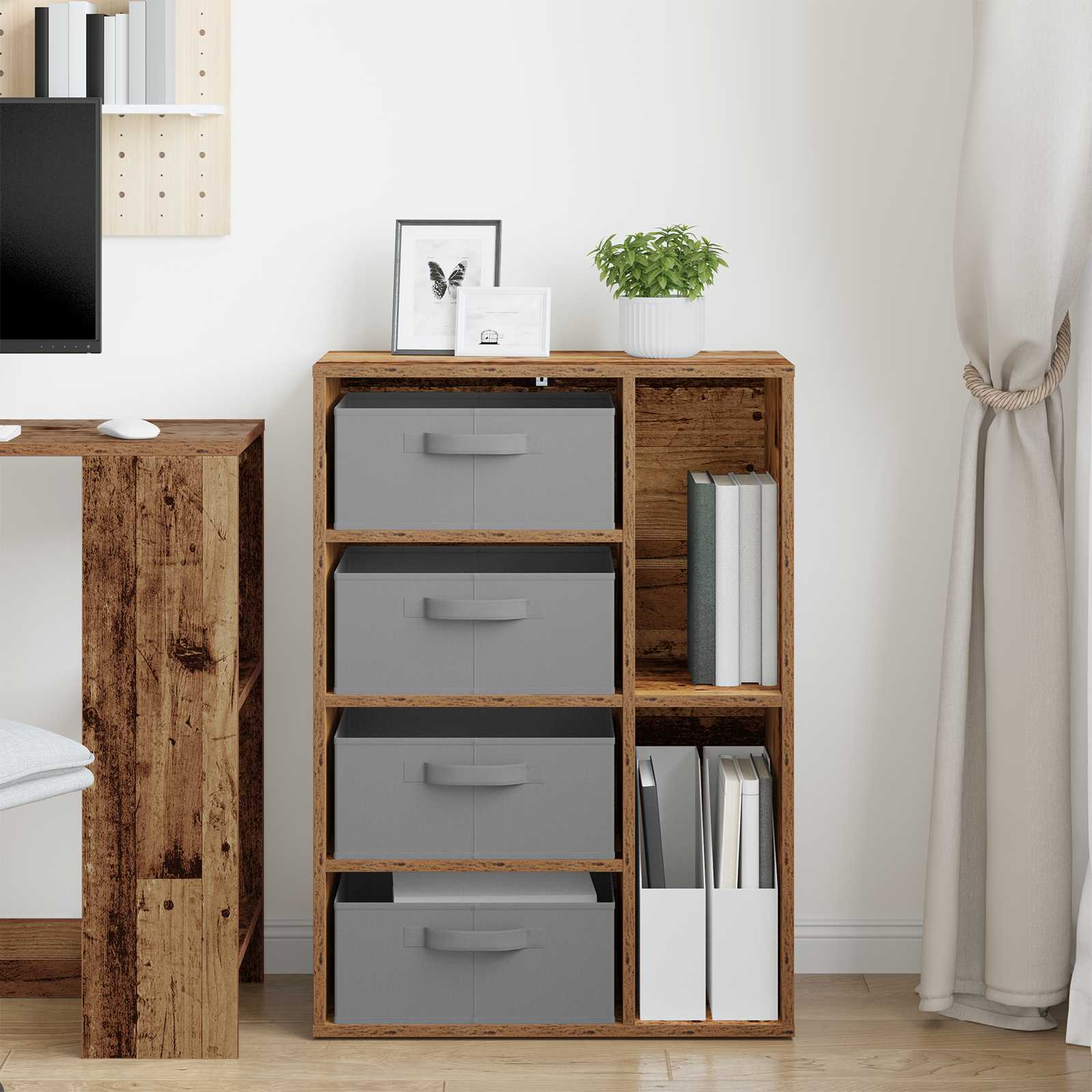 vidaXL Sideboard mit Schubladen Altholz 60 x 33,5 x 84 cm