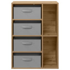vidaXL Sideboard mit Schubladen Artisan-Eiche 60 x 33,5 x 84 cm