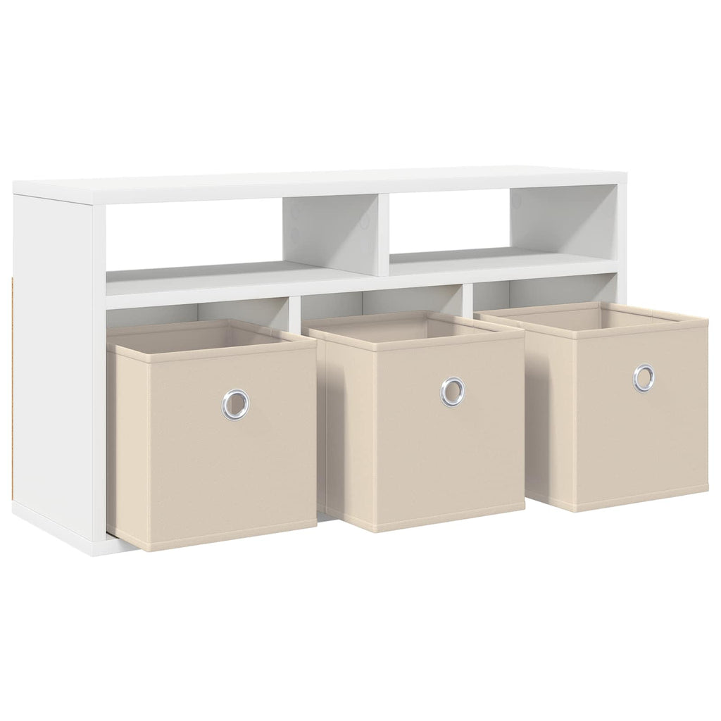 vidaXL Lowboard mit Schubladen Weiß 72 x 22,5 x 38 cm