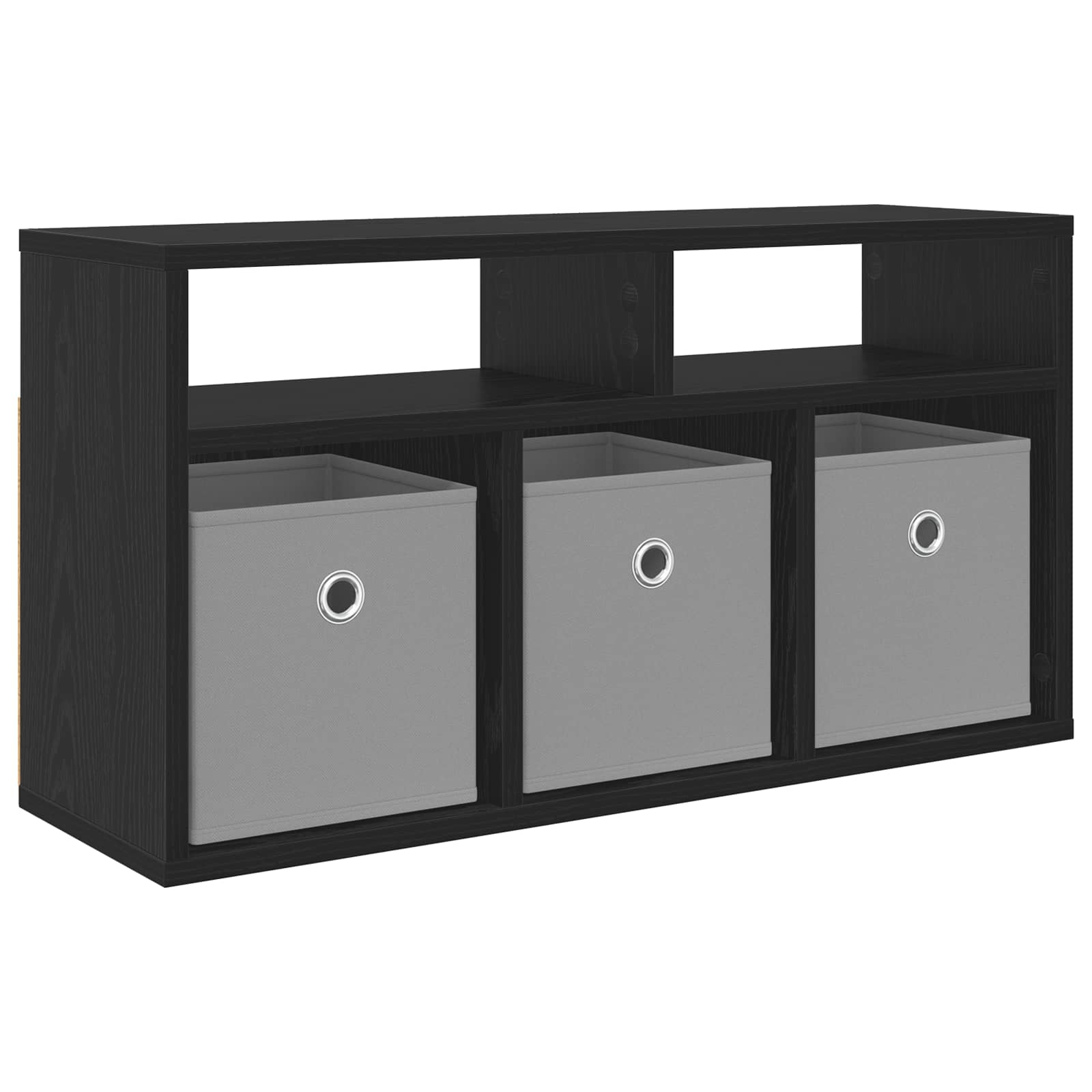 vidaXL Lowboard mit Schubladen Schwarz Eichen-Optik 72 x 22,5 x 38 cm