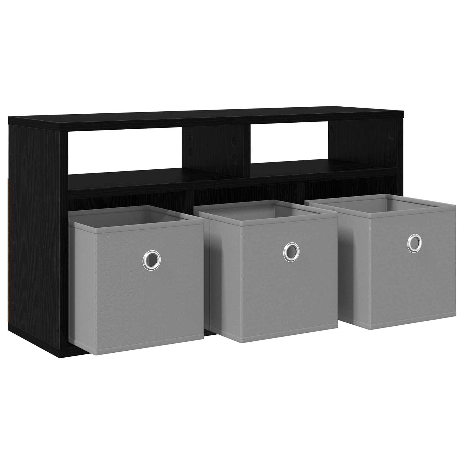vidaXL Lowboard mit Schubladen Schwarz Eichen-Optik 72 x 22,5 x 38 cm