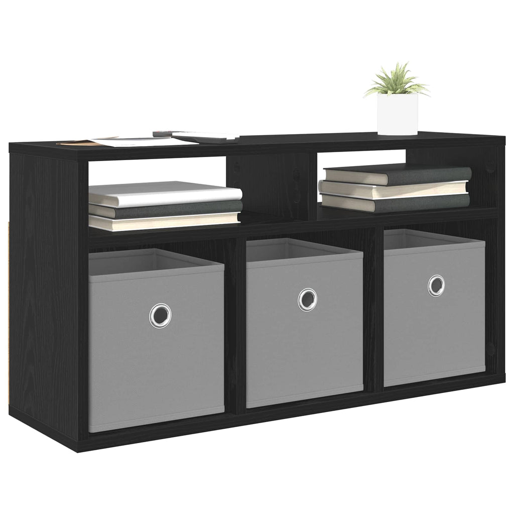 vidaXL Lowboard mit Schubladen Schwarz Eichen-Optik 72 x 22,5 x 38 cm