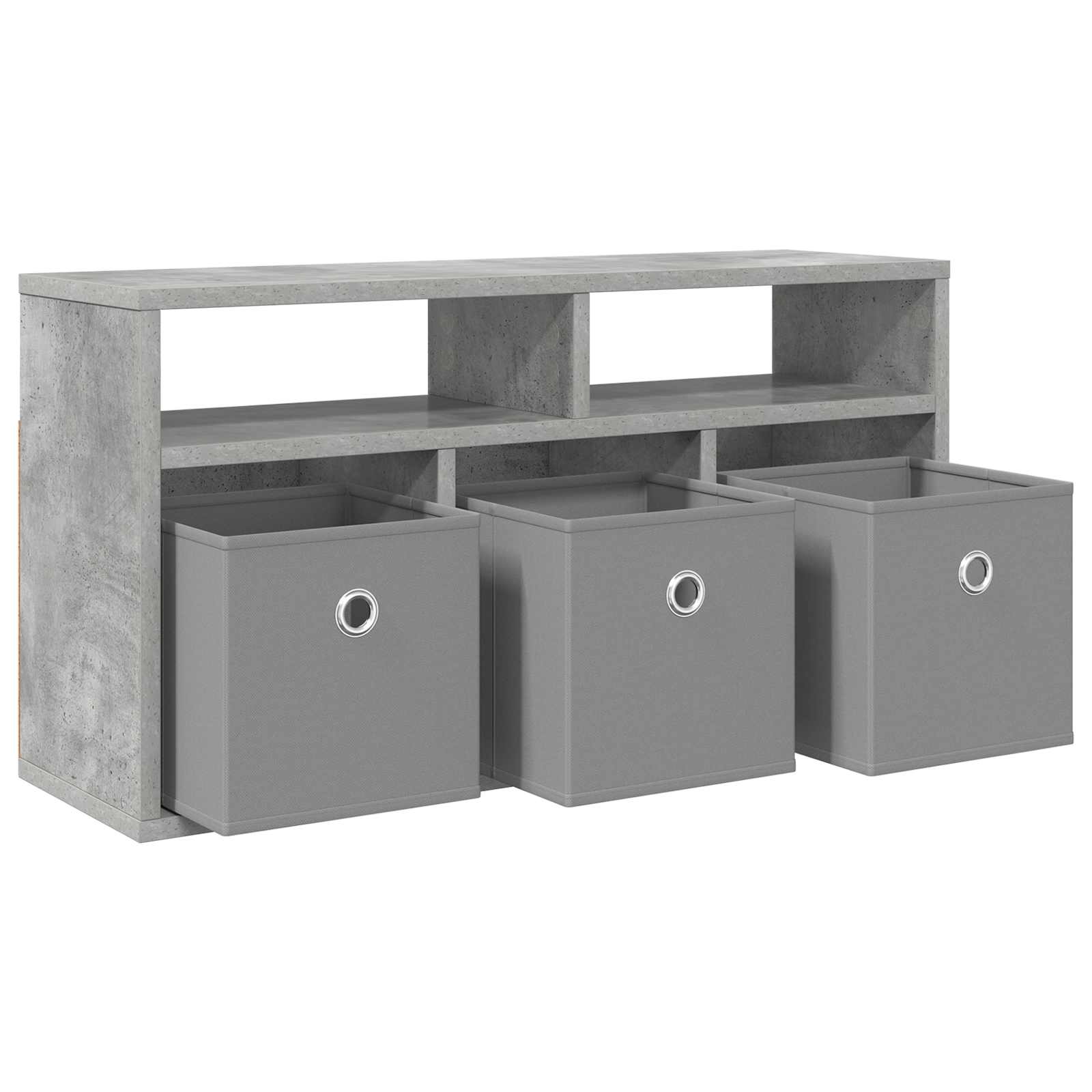 vidaXL Lowboard mit Schubladen Beton Grau 72 x 22,5 x 38 cm