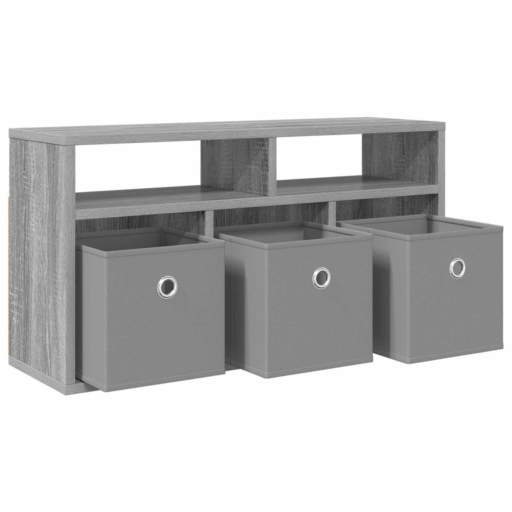 vidaXL Lowboard mit Schubladen Graues Sonoma 72 x 22,5 x 38 cm