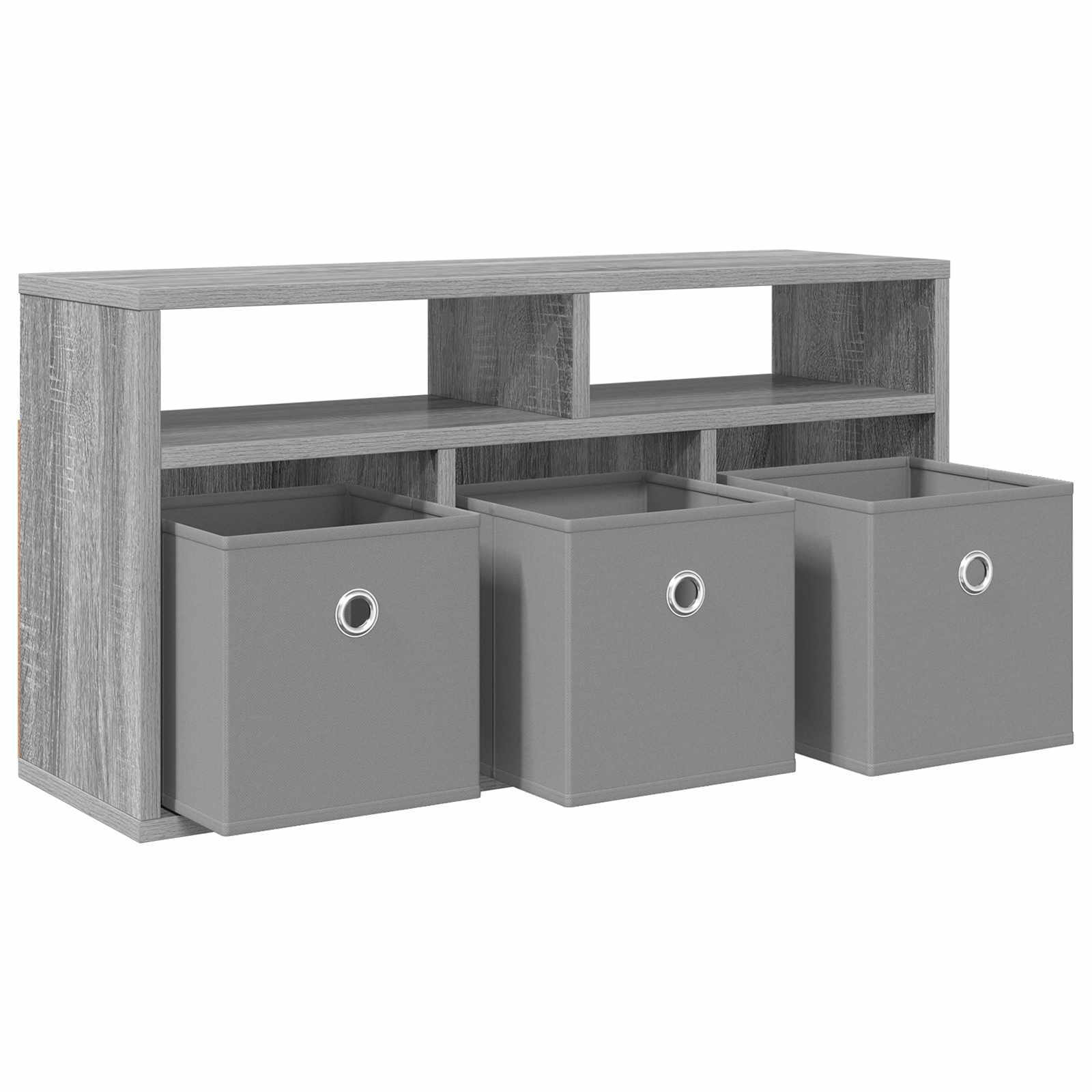 vidaXL Lowboard mit Schubladen Graues Sonoma 72 x 22,5 x 38 cm