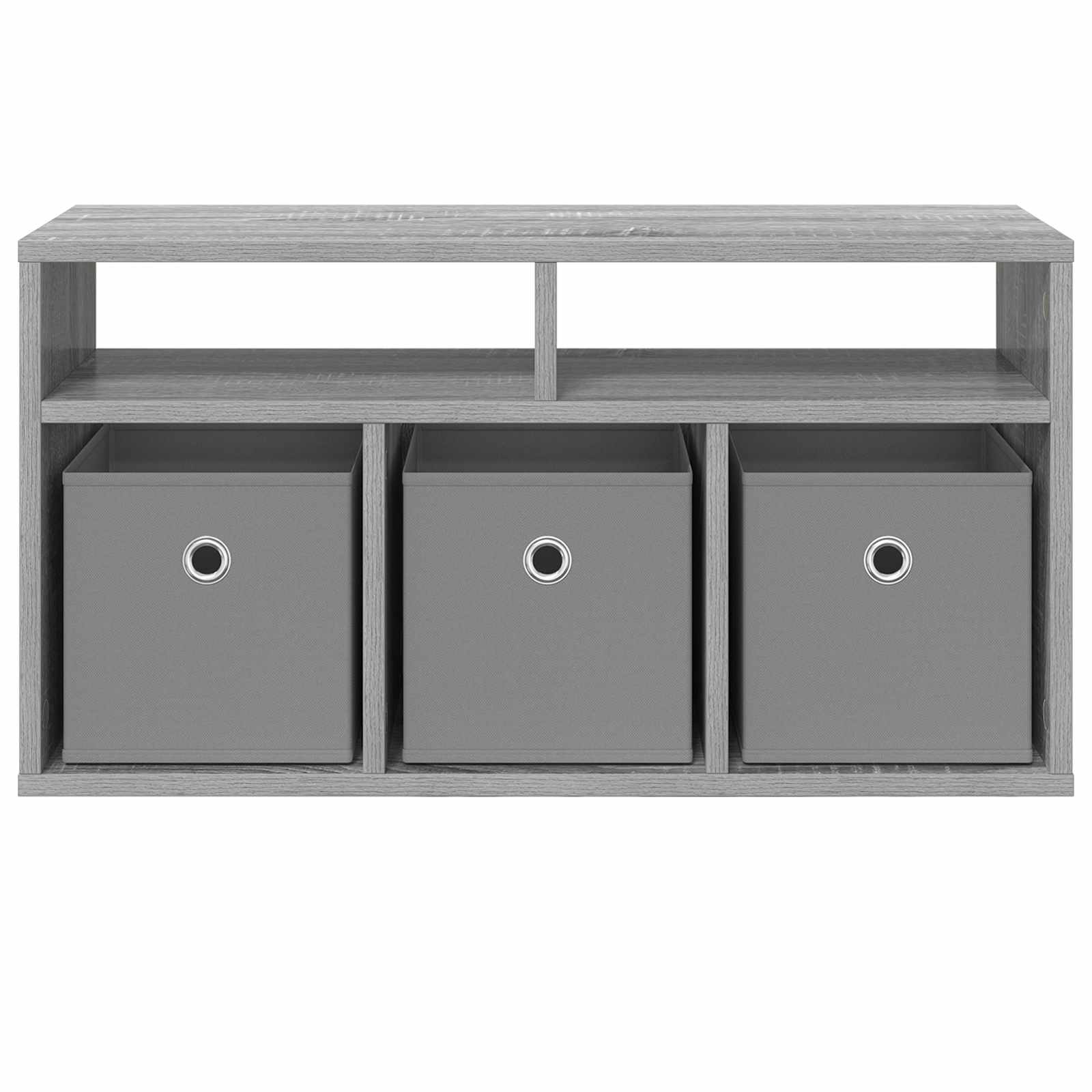 vidaXL Lowboard mit Schubladen Graues Sonoma 72 x 22,5 x 38 cm