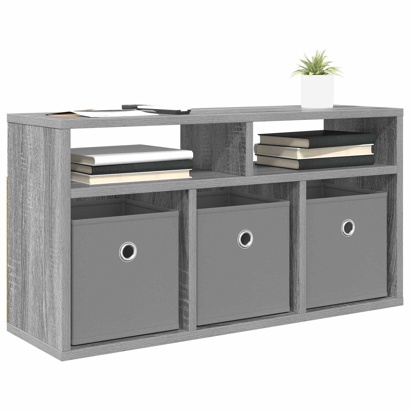 vidaXL Lowboard mit Schubladen Graues Sonoma 72 x 22,5 x 38 cm