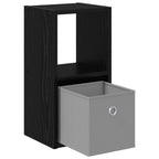 vidaXL Nachttisch Schwarz Eichen-Optik 25,5 x 22 x 49,5 cm