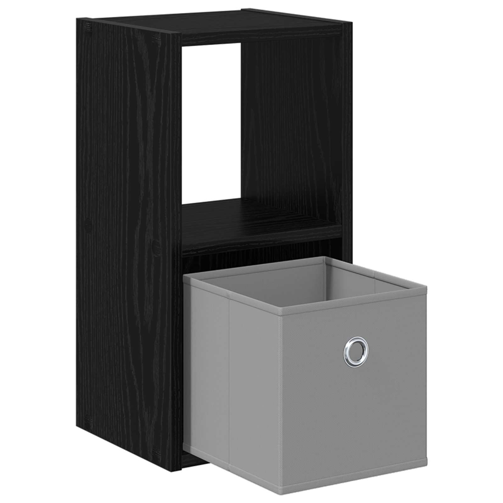 vidaXL Nachttisch Schwarz Eichen-Optik 25,5 x 22 x 49,5 cm