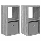 vidaXL Nachttisch 2 pcs Graues Sonoma 25,5 x 22 x 49,5 cm