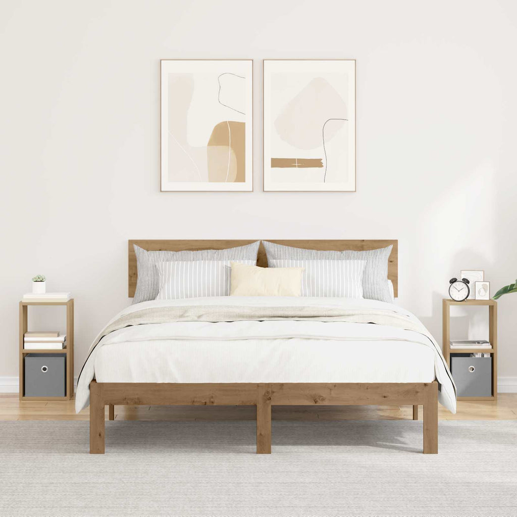 vidaXL Nachttisch 2 pcs Artisan-Eiche 25,5 x 22 x 49,5 cm