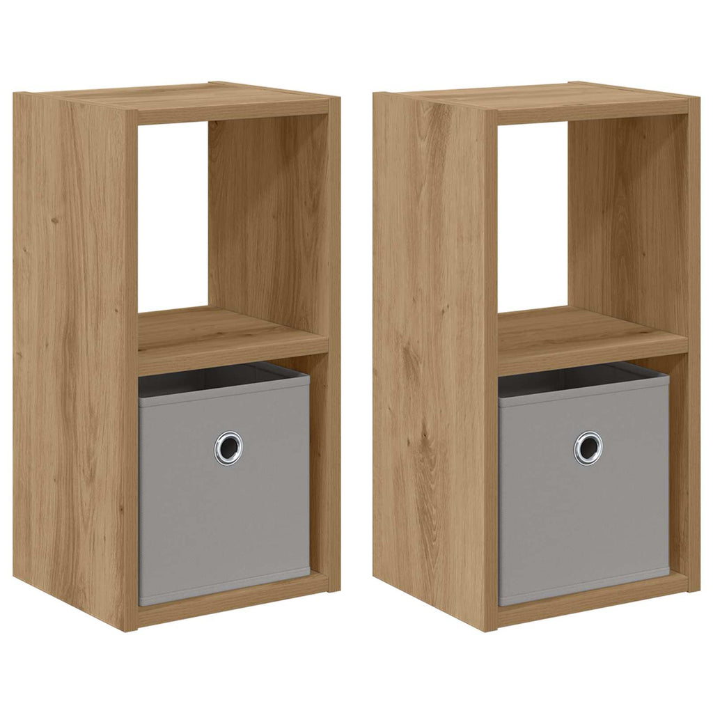 vidaXL Nachttisch 2 pcs Artisan-Eiche 25,5 x 22 x 49,5 cm