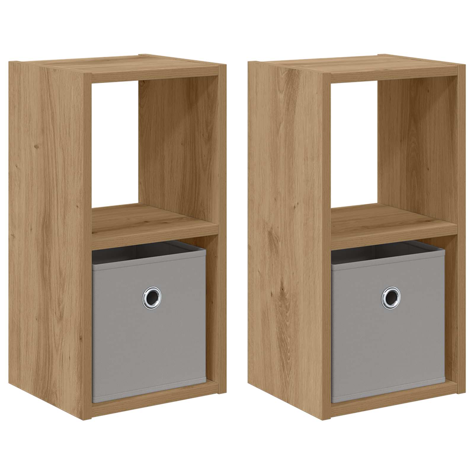 vidaXL Nachttisch 2 pcs Artisan-Eiche 25,5 x 22 x 49,5 cm