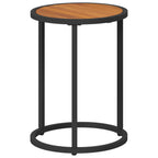 vidaXL Kaffeetisch Set 2 pcs Natürlich und Schwarz 55 x 55 x 45 cm