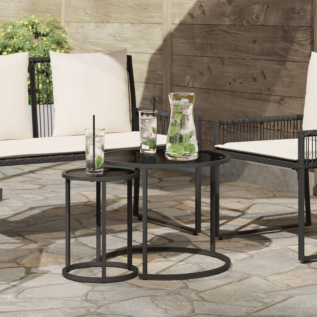 vidaXL Kaffeetisch Set 2 pcs 55 x 55 x 45 cm Stahl