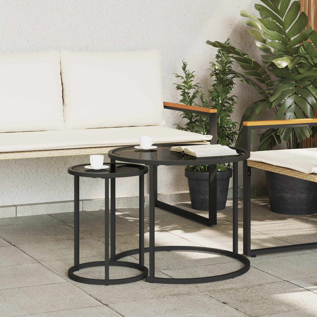 vidaXL Kaffeetisch Set 2 pcs 55 x 55 x 45 cm Stahl