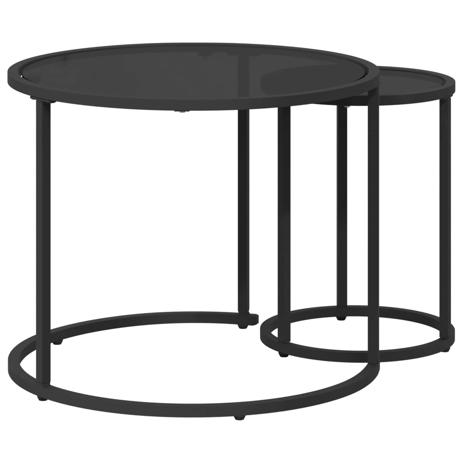 vidaXL Kaffeetisch Set 2 pcs 55 x 55 x 45 cm Stahl