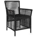vidaXL Gartenstuhl mit Kissen 2 pcs Schwarz und Creme Poly-Rattan