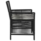 vidaXL Gartenstuhl mit Kissen 4 pcs Schwarz und Creme Poly-Rattan