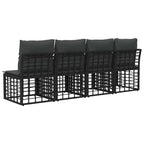 vidaXL 4-Sitzer Garten-Sofa mit linker Armlehne 4 pcs 4-Sitzanzahl
