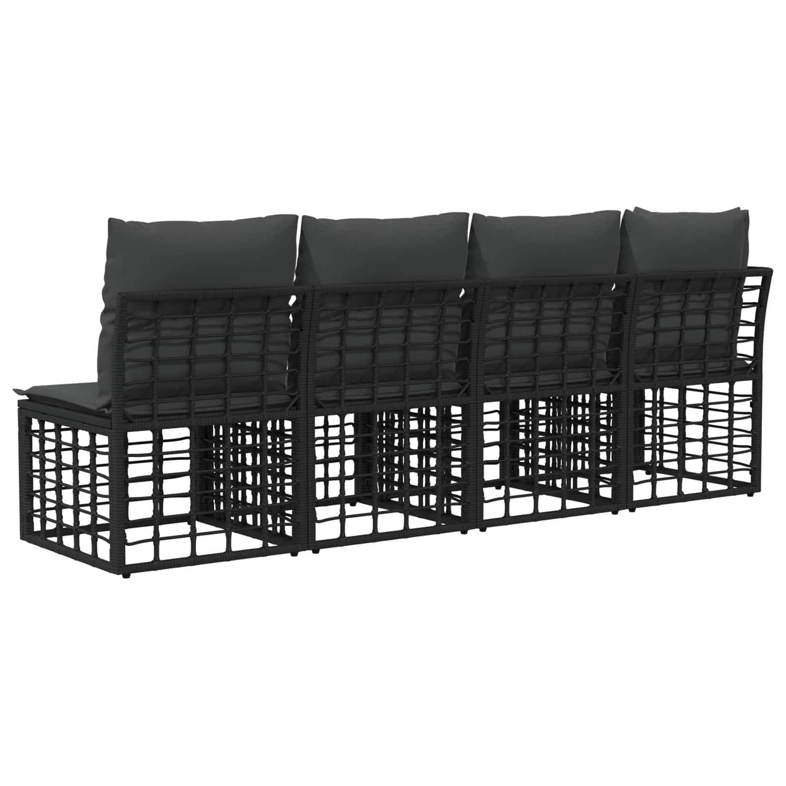 vidaXL 4-Sitzer Garten-Sofa mit linker Armlehne 4 pcs 4-Sitzanzahl