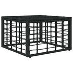 vidaXL Garten-Fußhocker Schwarz Poly-Rattan