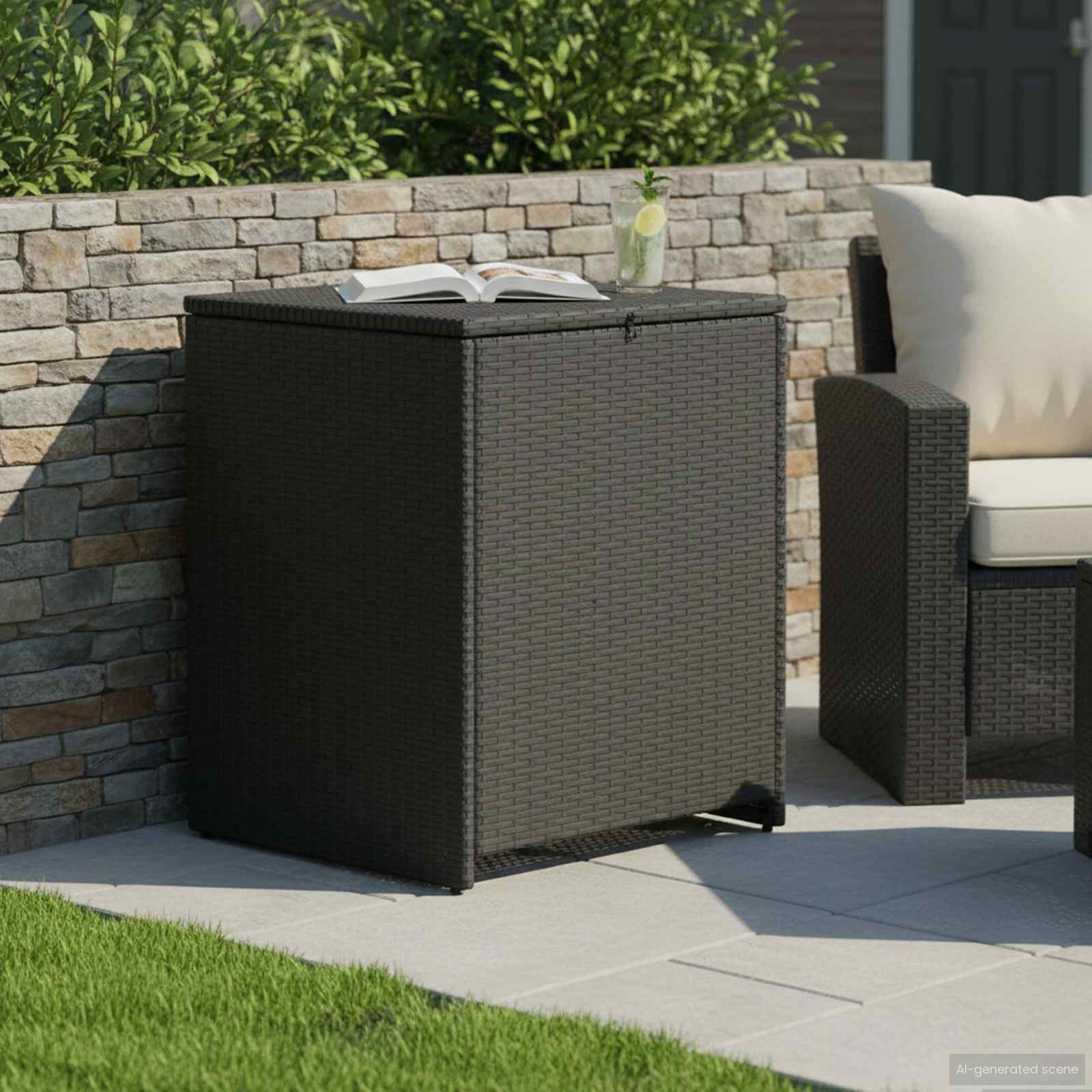 vidaXL Kissenbox 55 x 55 x 69 cm Stahl