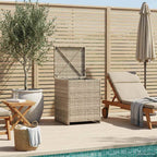 vidaXL Kissenbox Hellgrau 55 x 55 x 69 cm Poly-Rattan