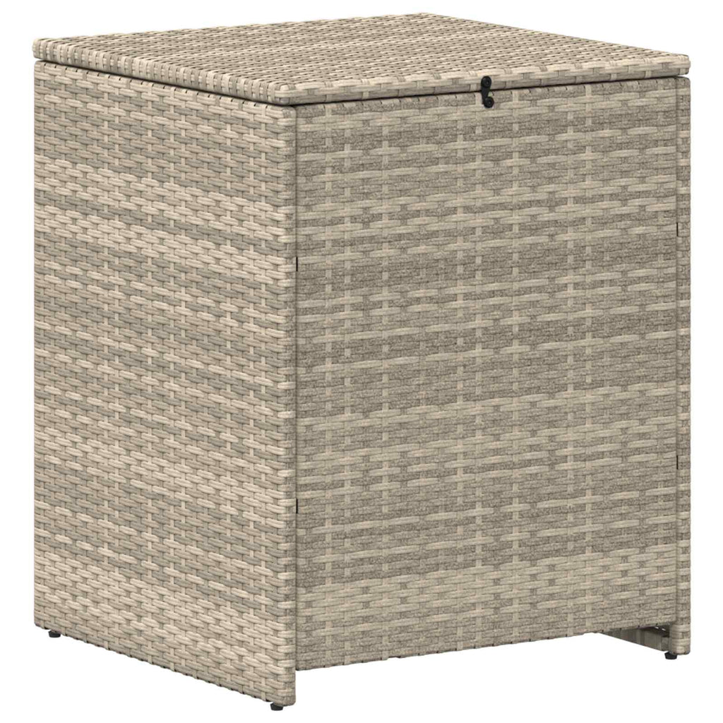 vidaXL Kissenbox Hellgrau 55 x 55 x 69 cm Poly-Rattan