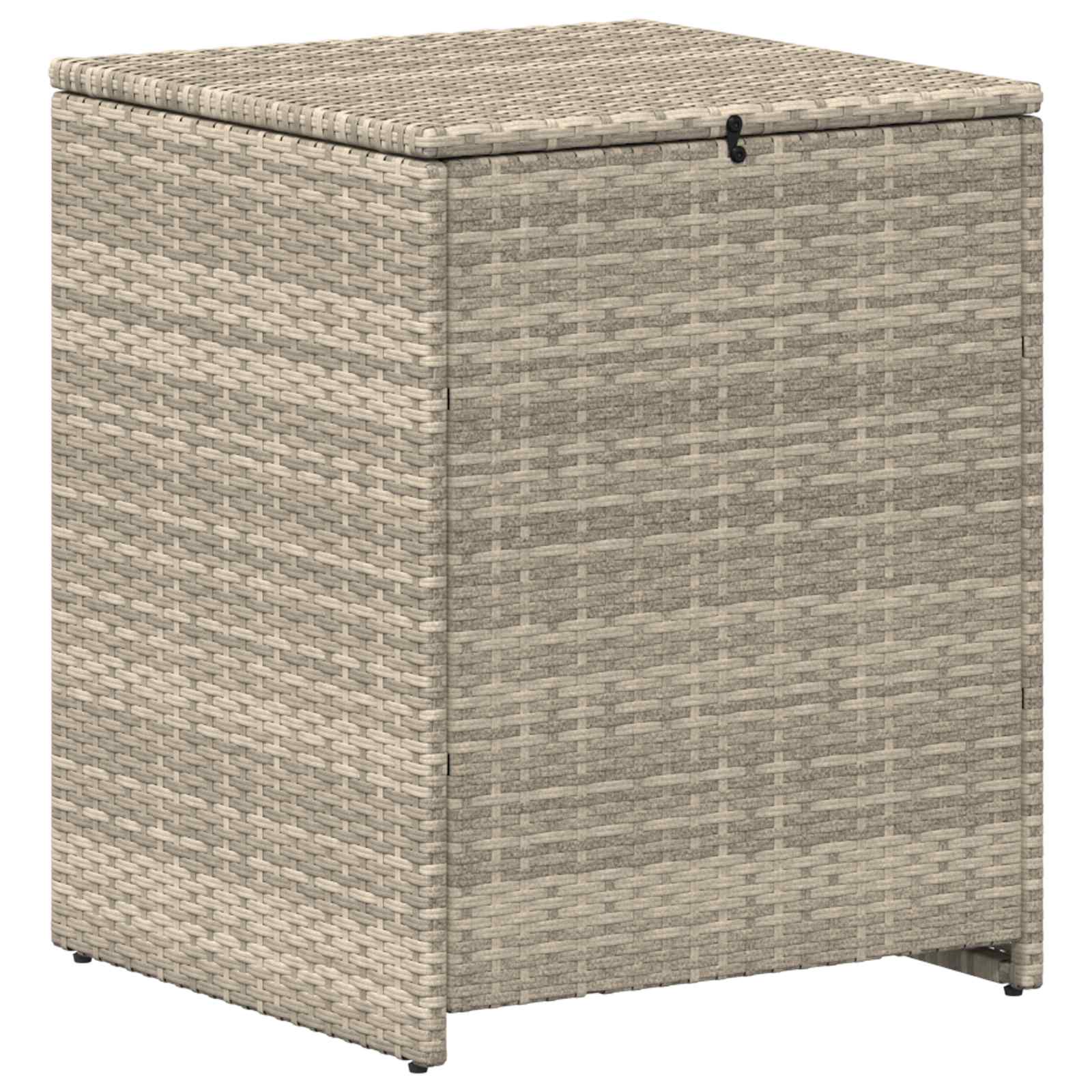 vidaXL Kissenbox Hellgrau 55 x 55 x 69 cm Poly-Rattan