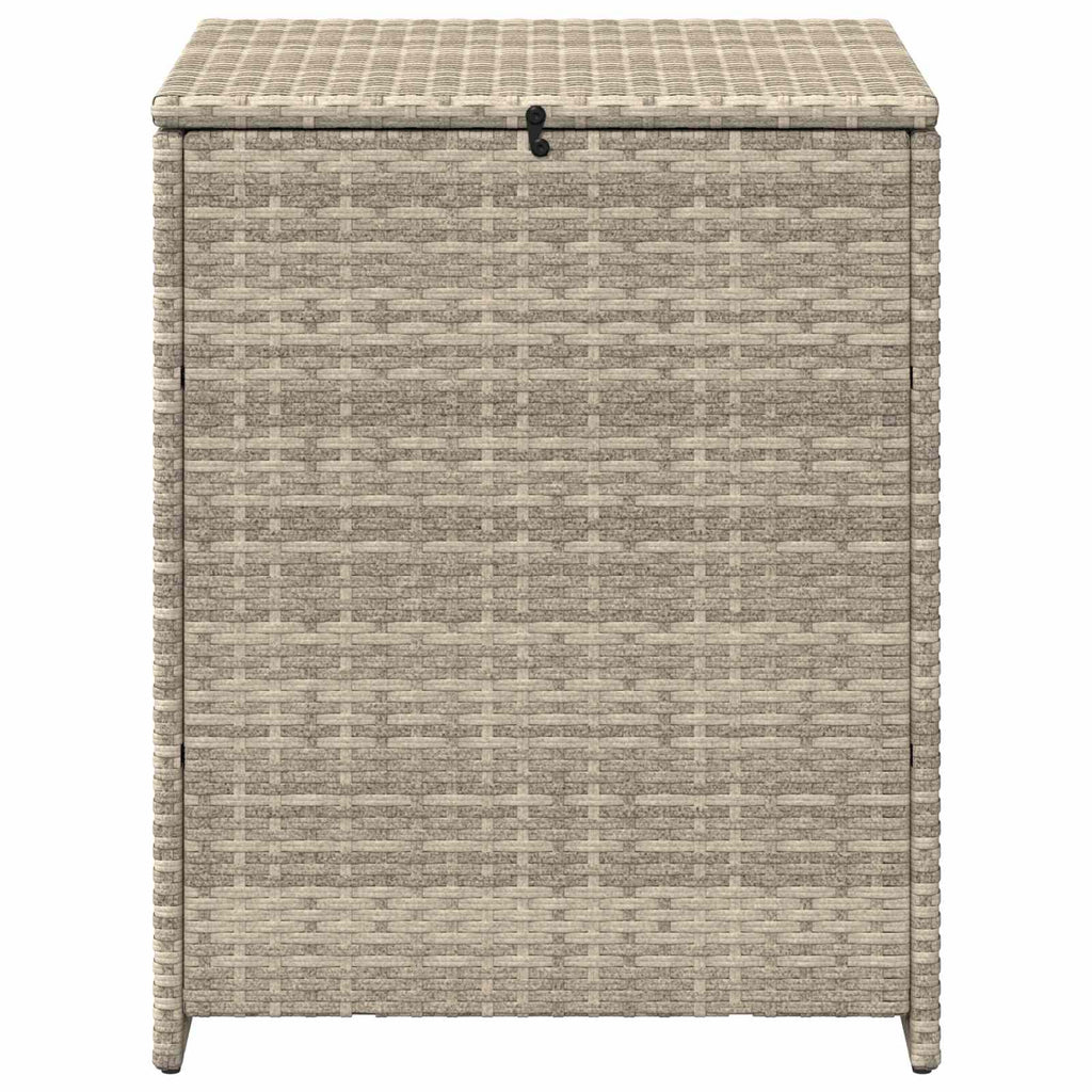 vidaXL Kissenbox Hellgrau 55 x 55 x 69 cm Poly-Rattan