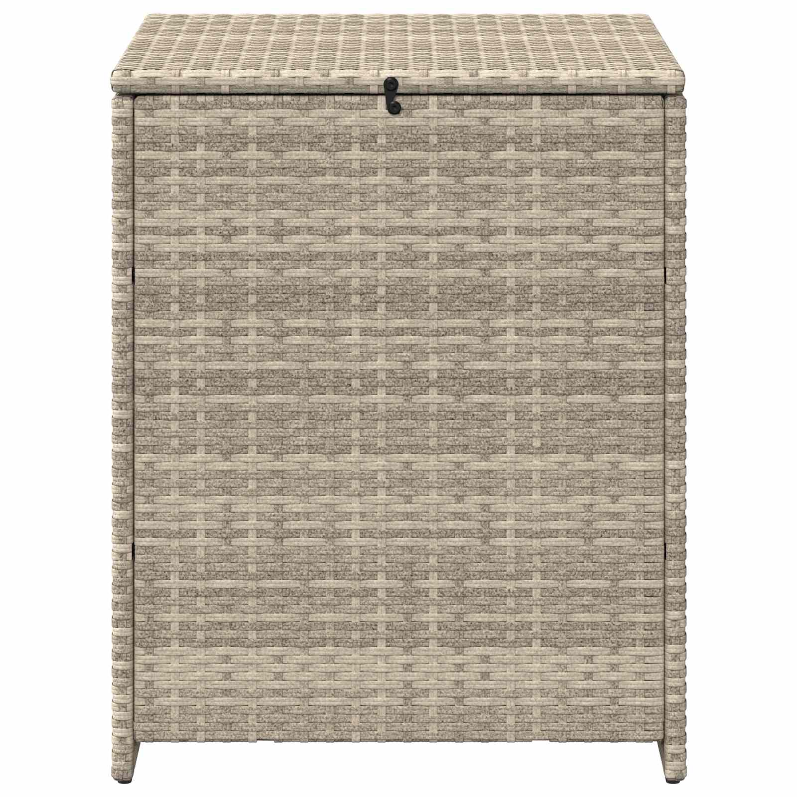 vidaXL Kissenbox Hellgrau 55 x 55 x 69 cm Poly-Rattan