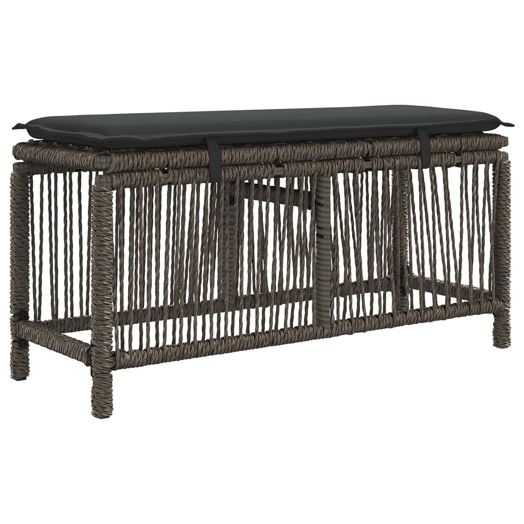 vidaXL Garten Essgruppe 3 pcs Grau und Dunkelgrau Poly-Rattan