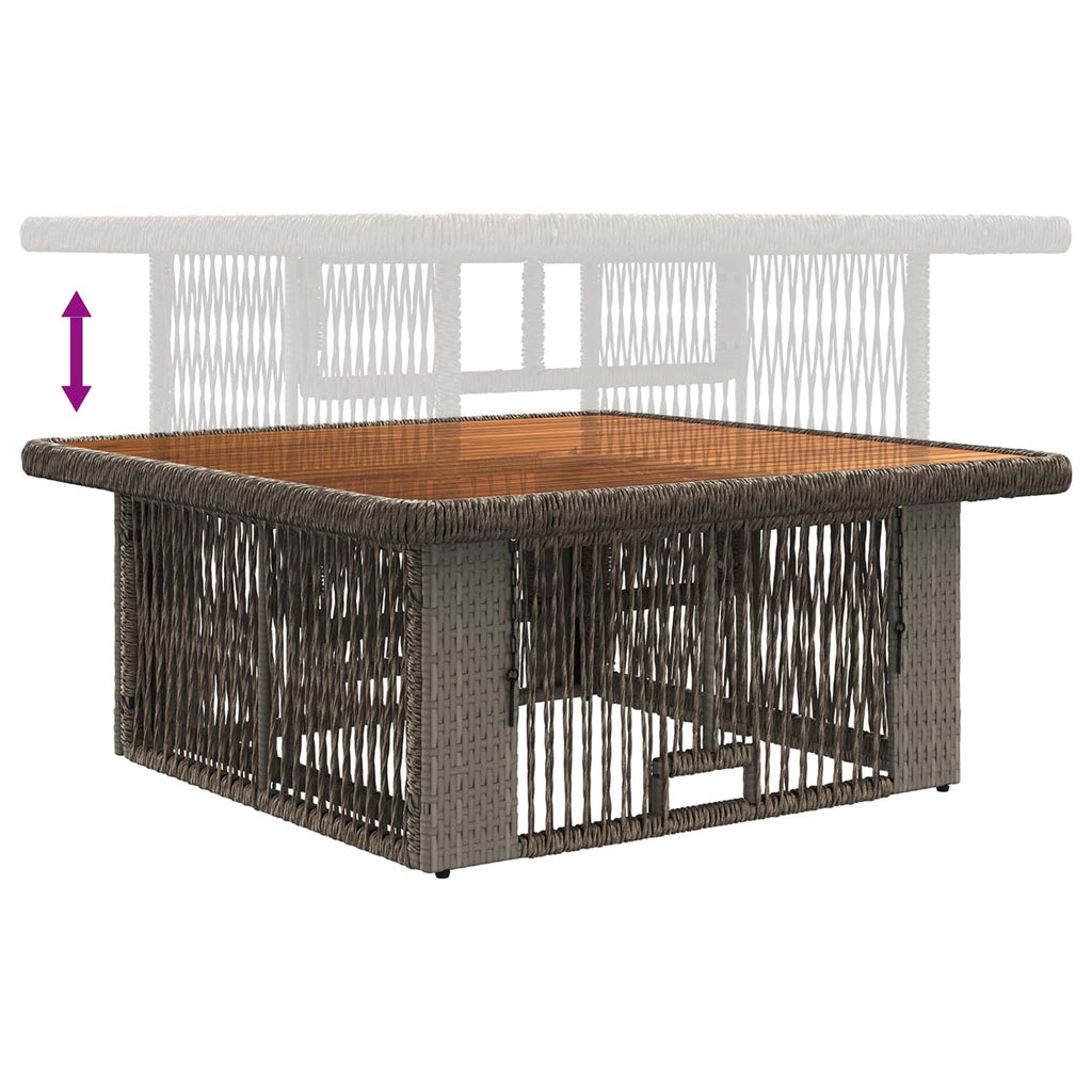 vidaXL Garten Essgruppe 3 pcs Grau und Dunkelgrau Poly-Rattan