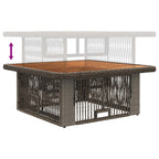 vidaXL Garten Essgruppe 3 pcs Grau und Dunkelgrau Poly-Rattan