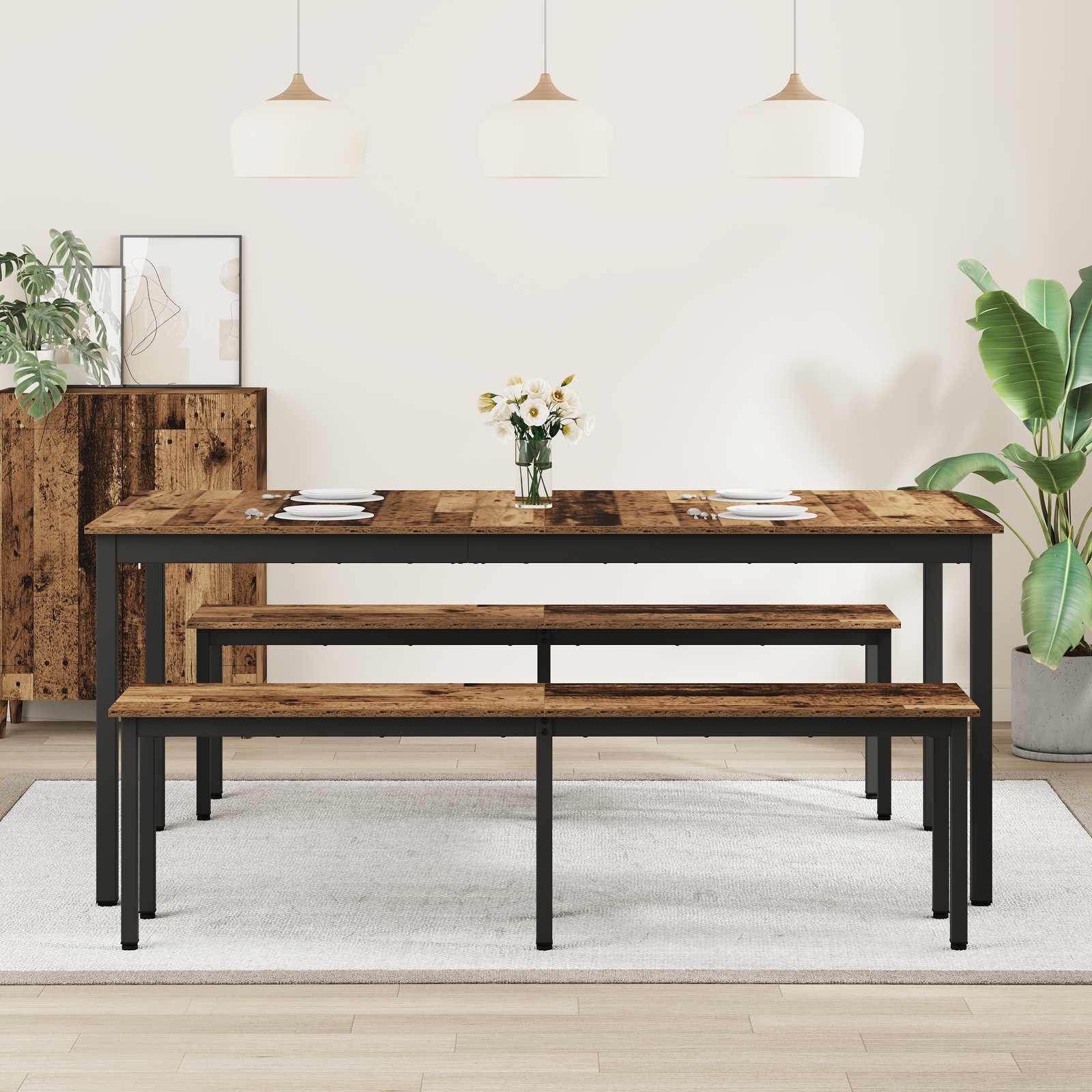 vidaXL Esstische 2 pcs 180 x 90 x 75 cm Holzwerkstoff Rechtwinklig
