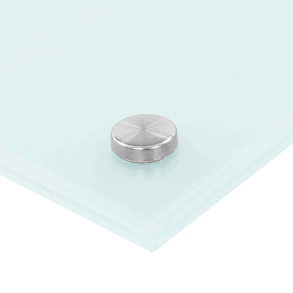vidaXL Küchenrückwand 2 pcs Weiß 90 x 40 cm Gehärtetes Glas