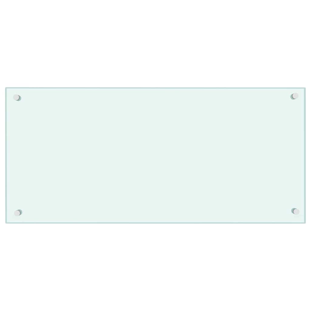 vidaXL Küchenrückwand 2 pcs Weiß 90 x 40 cm Gehärtetes Glas