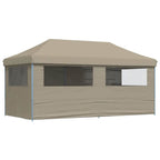 vidaXL Partyzelt Pop-up Taupe 580 x 292 x 315 cm Oxford-Stoff