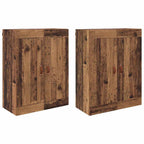 vidaXL Wandmontierter Schrank 2 pcs Altholz 69,5 x 34 x 90 cm
