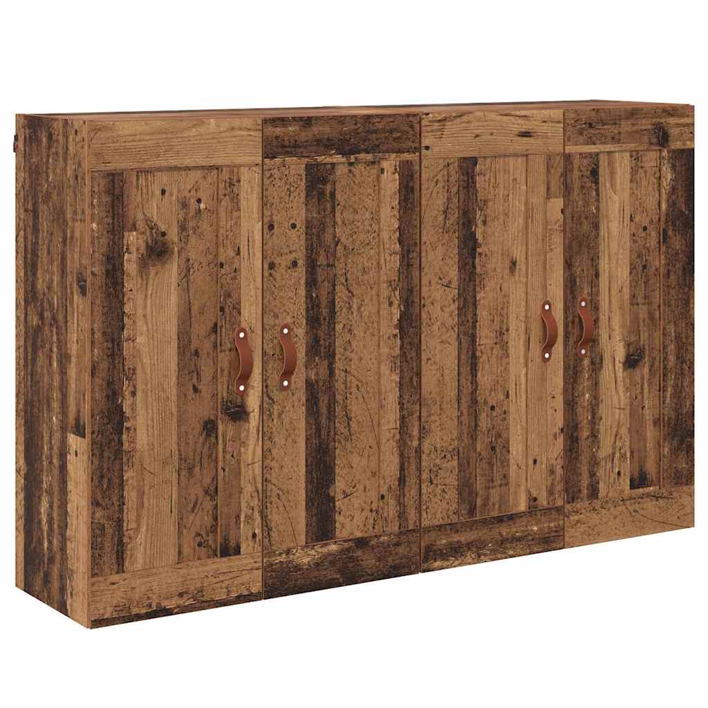 vidaXL Wandmontierter Schrank 2 pcs Altholz 69,5 x 34 x 90 cm