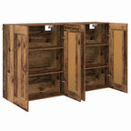 vidaXL Wandmontierter Schrank 2 pcs Altholz 69,5 x 34 x 90 cm