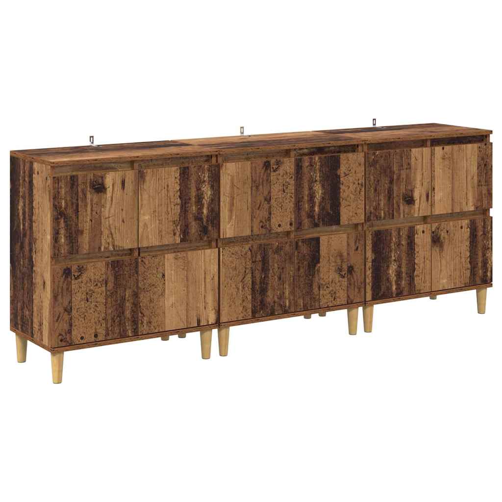 vidaXL Sideboards 3 pcs Altholz 60 x 35 x 70 cm Holzwerkstoff