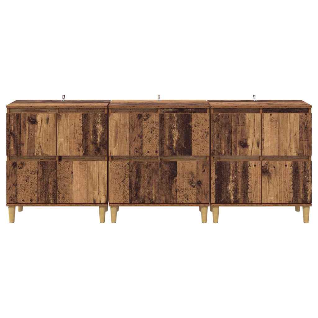 vidaXL Sideboards 3 pcs Altholz 60 x 35 x 70 cm Holzwerkstoff