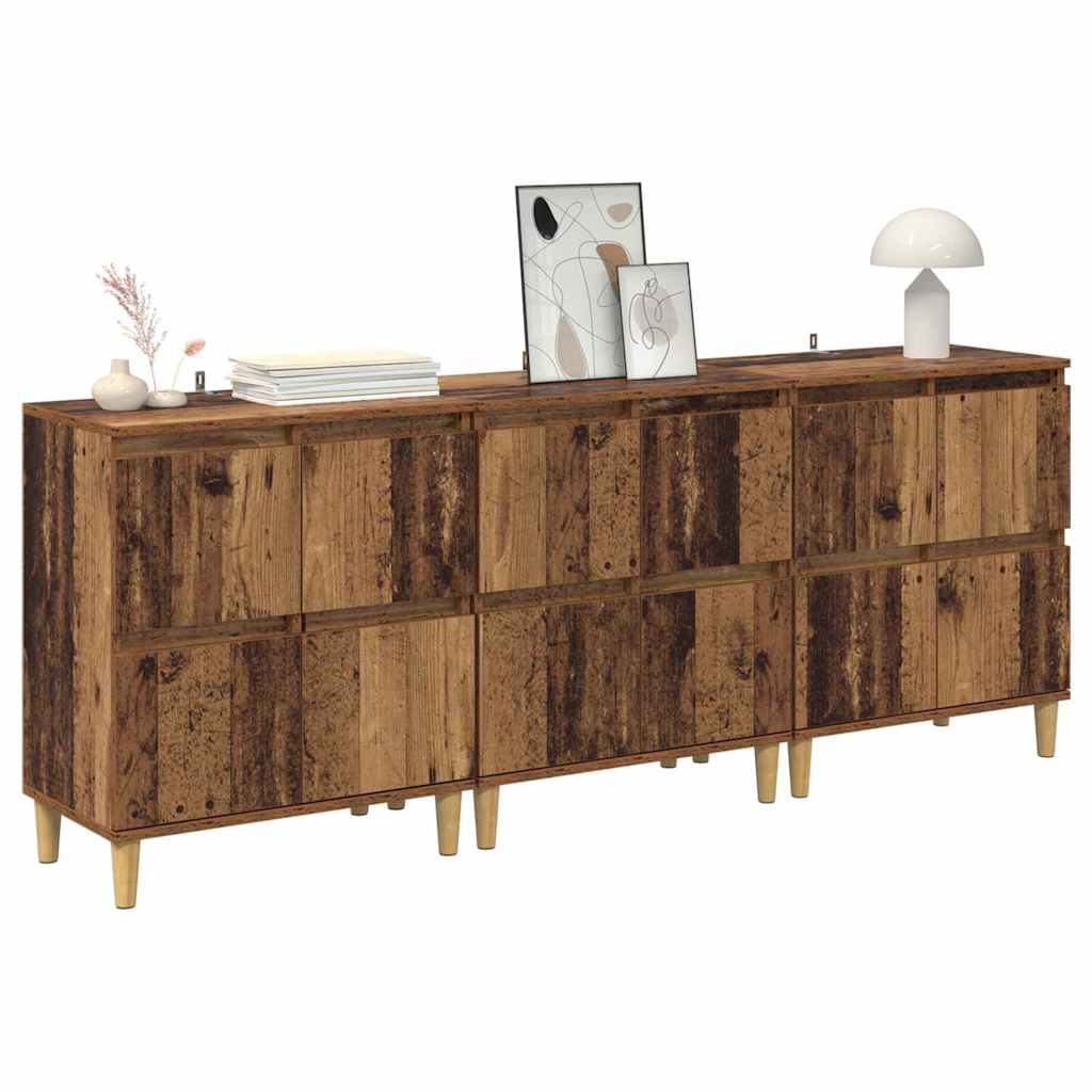 vidaXL Sideboards 3 pcs Altholz 60 x 35 x 70 cm Holzwerkstoff