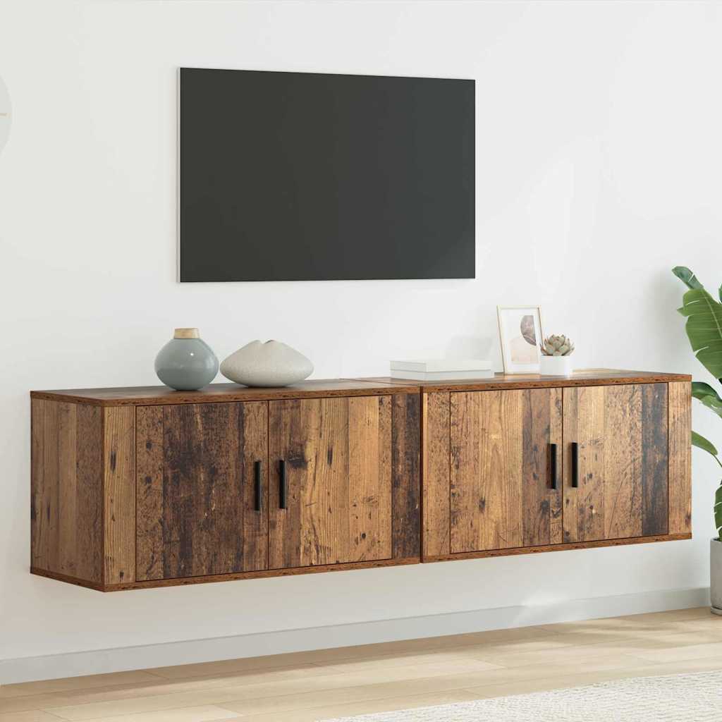 vidaXL Wand-TV-Schrank Set 2 pcs Altholz 80 x 34,5 x 40 cm